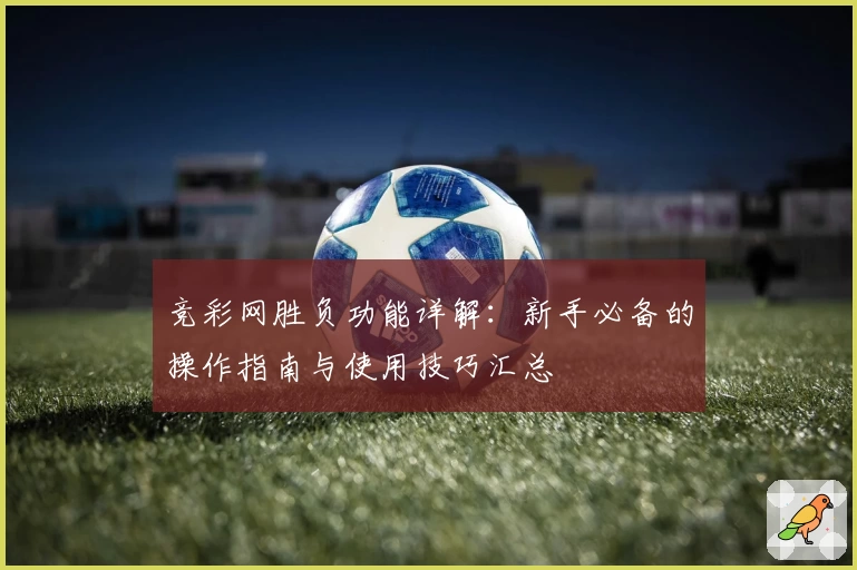 竞彩网胜负功能详解:新手必备的操作指南与使用技巧汇总